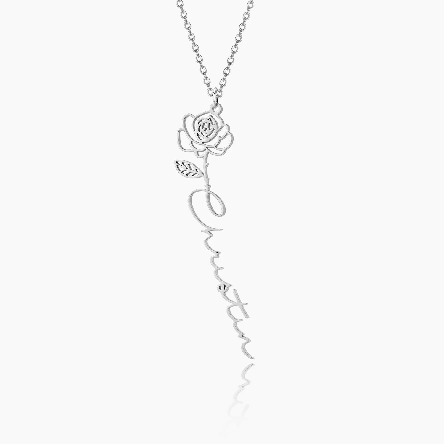 Birth Flower Name Necklace - Image 6