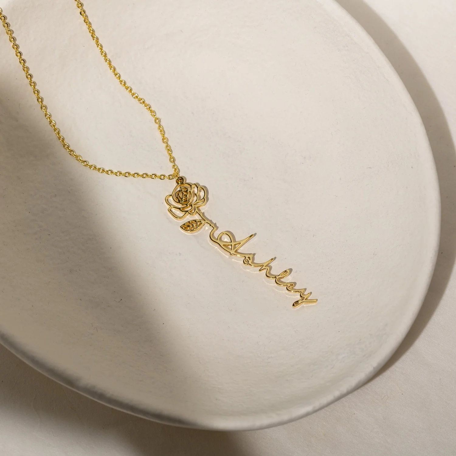 Birth Flower Name Necklace - Image 8