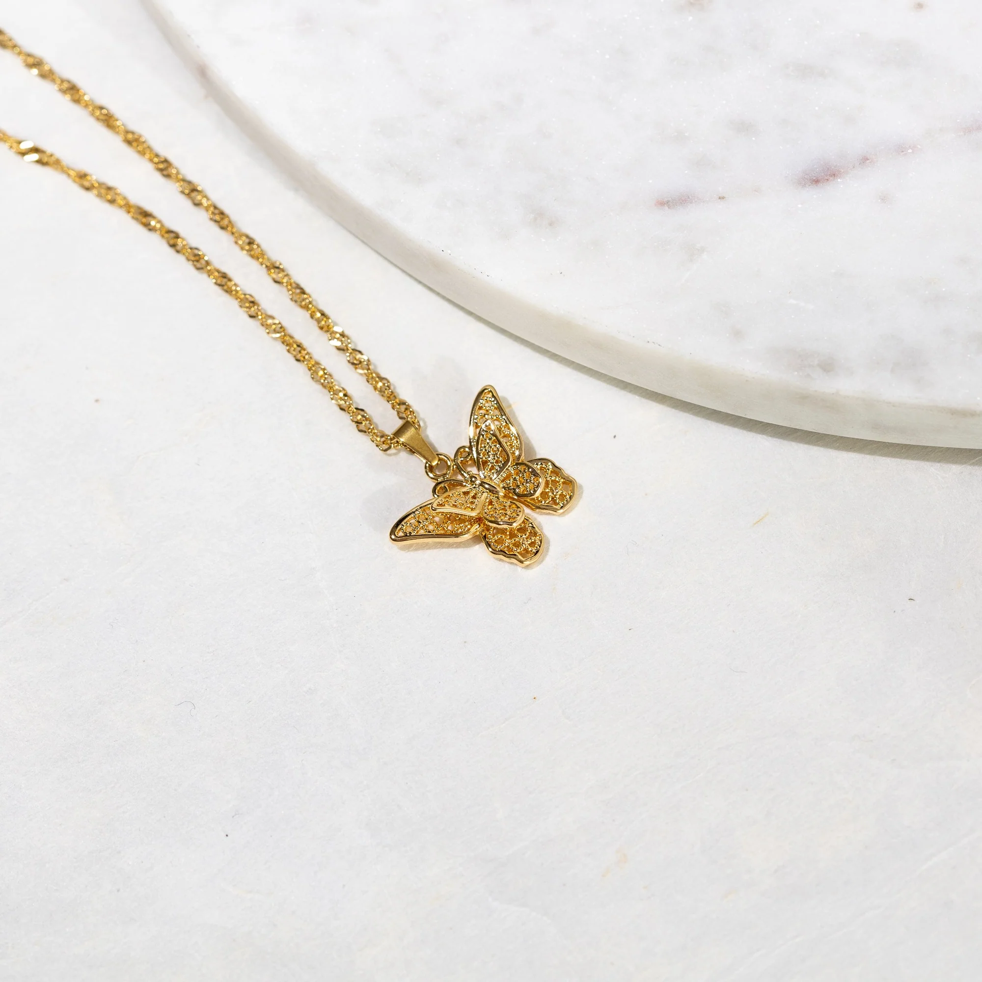 Butterfly Pendant Necklace - Image 4