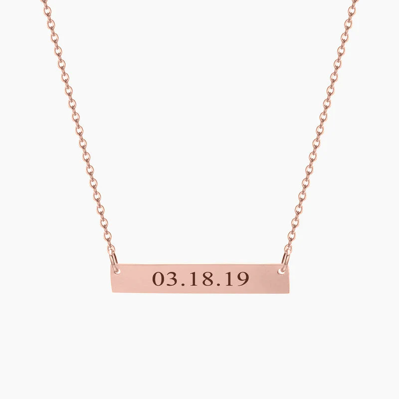 Engraved Bar Necklace - Image 6
