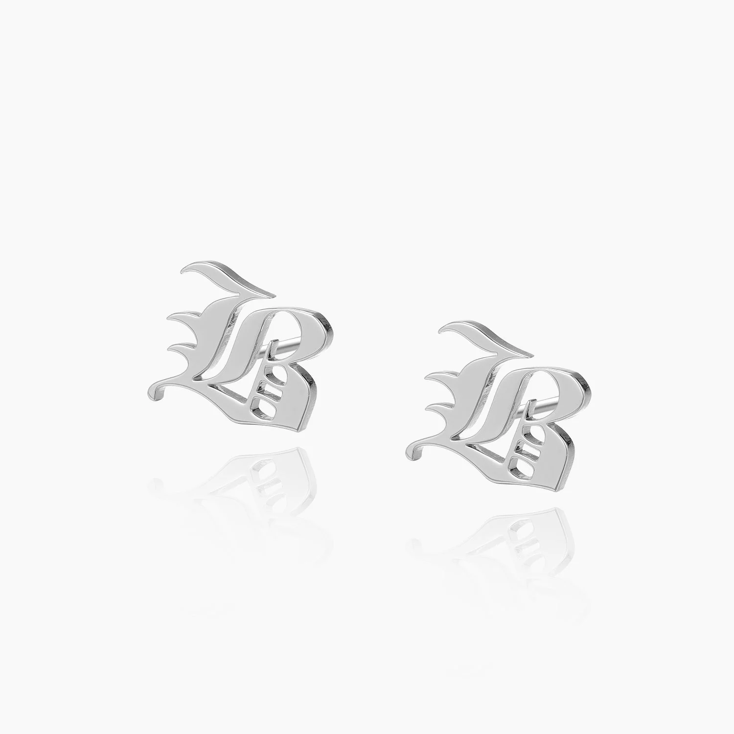 Gothic Initial Earrings - Image 4