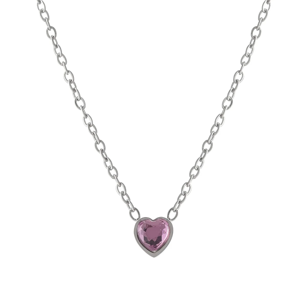 Heart Birthstone Necklace - Image 7