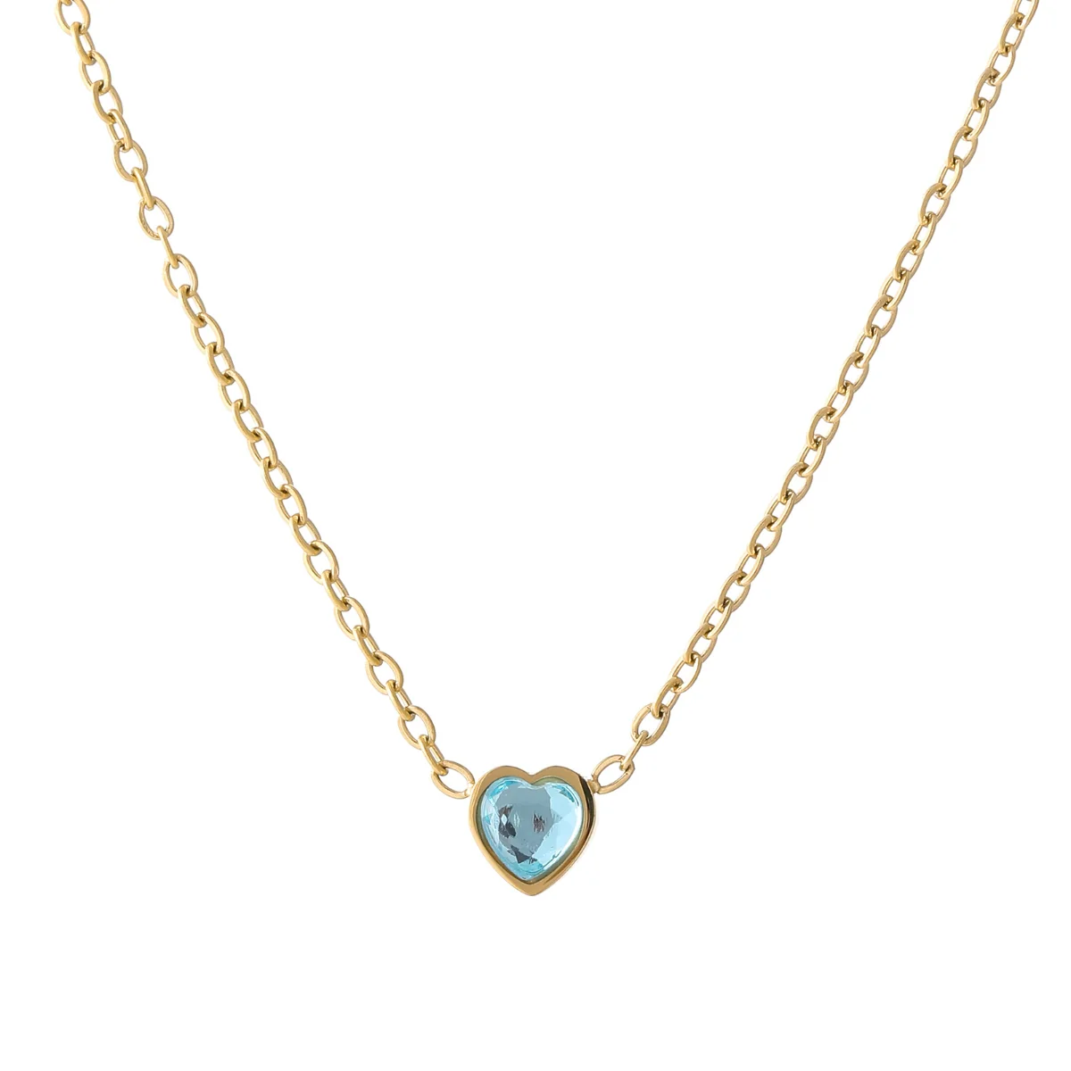 Heart Birthstone Necklace - Image 8