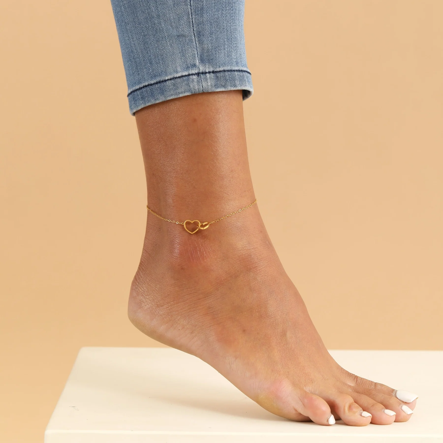 Heart Link Anklet - Image 4