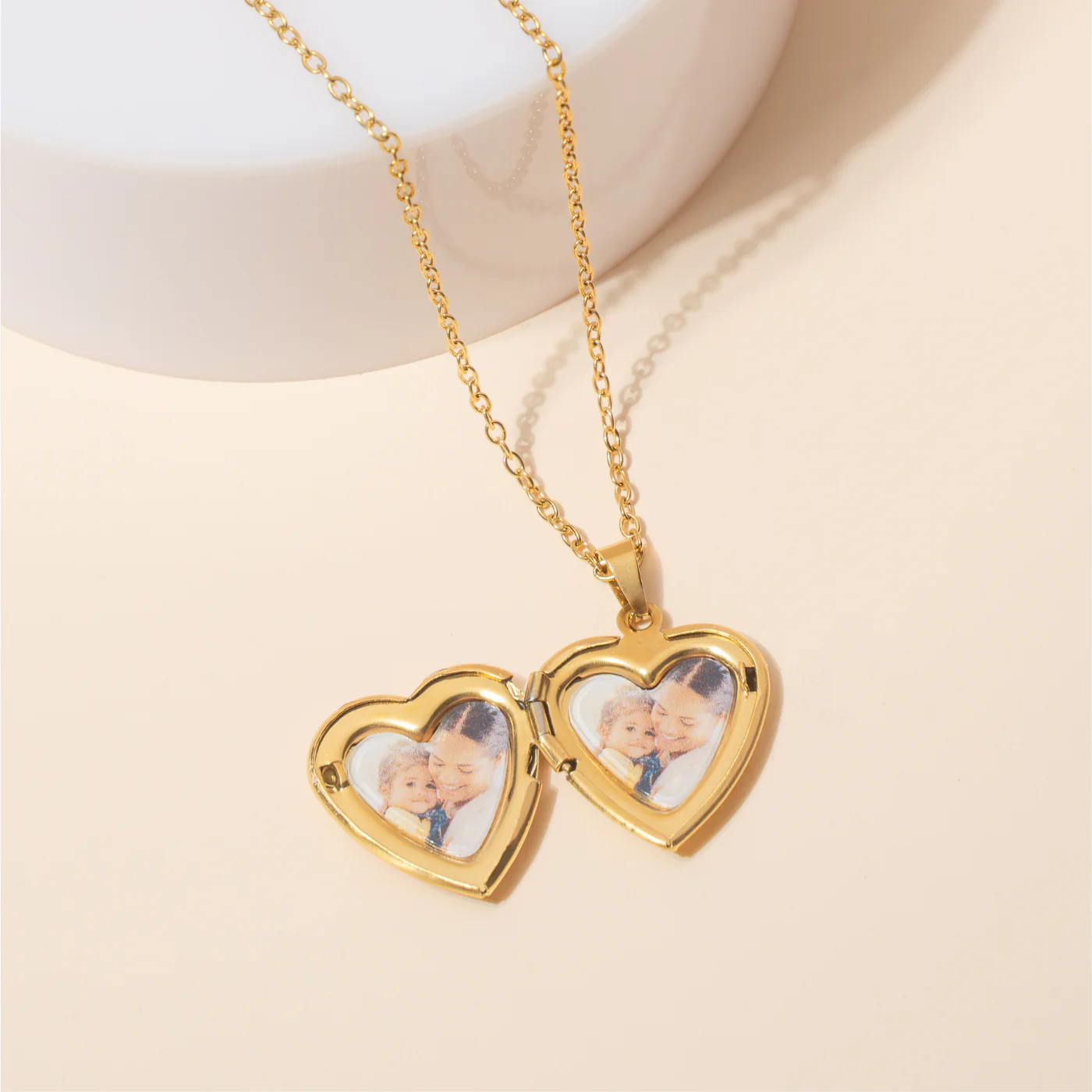 Heart Locket Necklace Photo Pendant - Image 3