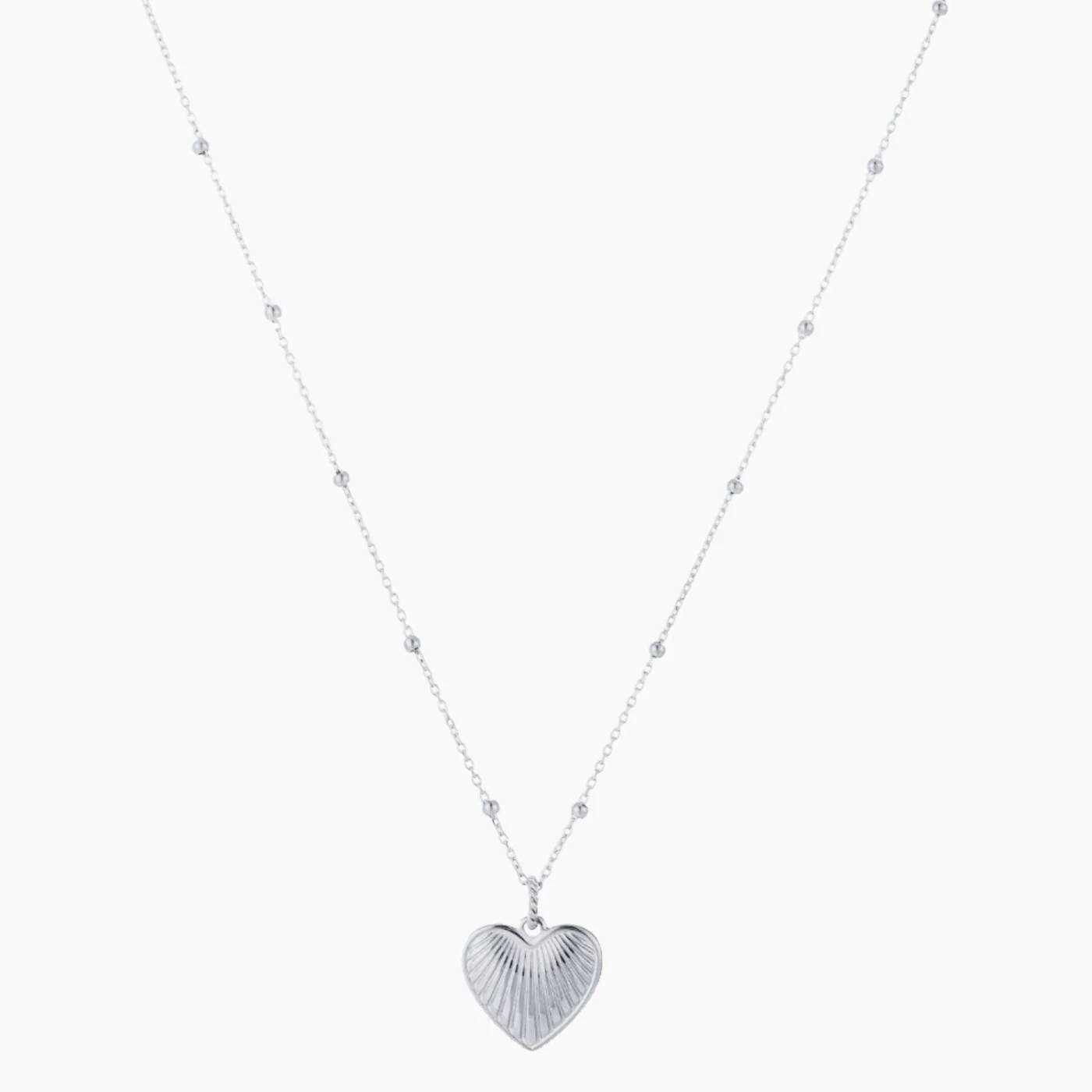 Heart Pendant Necklace w/ Satellite Chain - Image 6