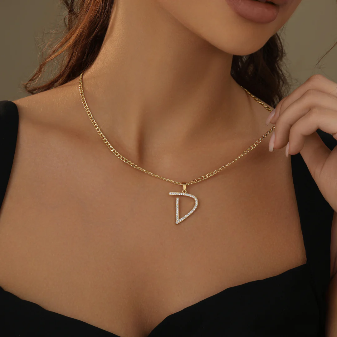 Iced Letter Necklace - Image 3