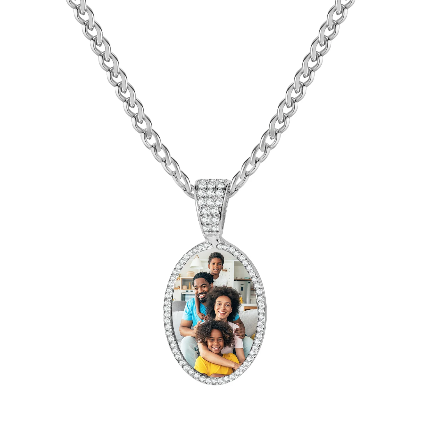 Iced Photo Pendant w/ Cuban Chain - Image 12