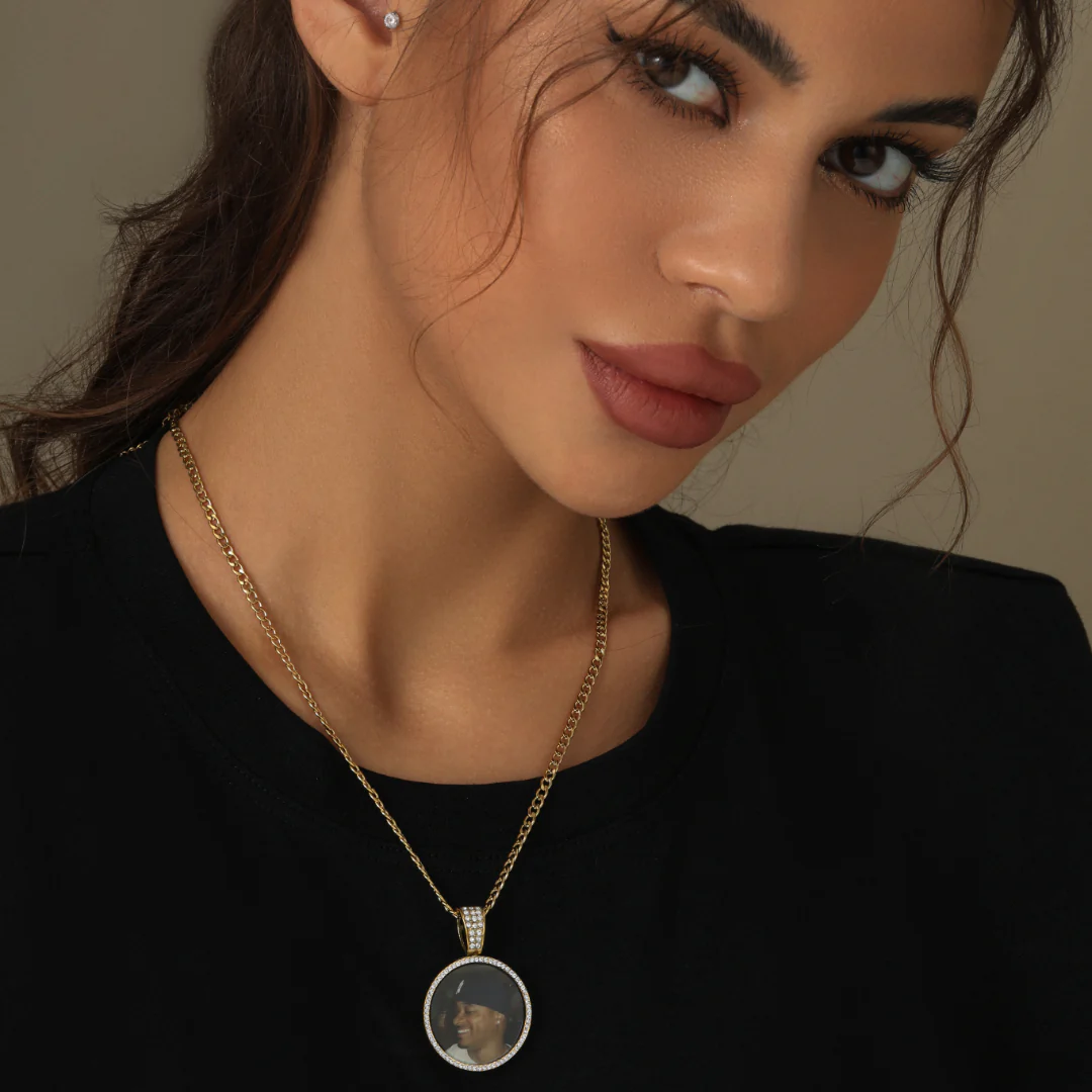 Iced Photo Pendant w/ Cuban Chain - Image 6