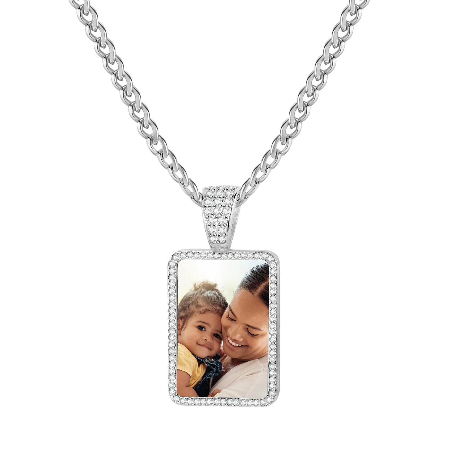 Iced Photo Pendant w/ Cuban Chain - Image 7