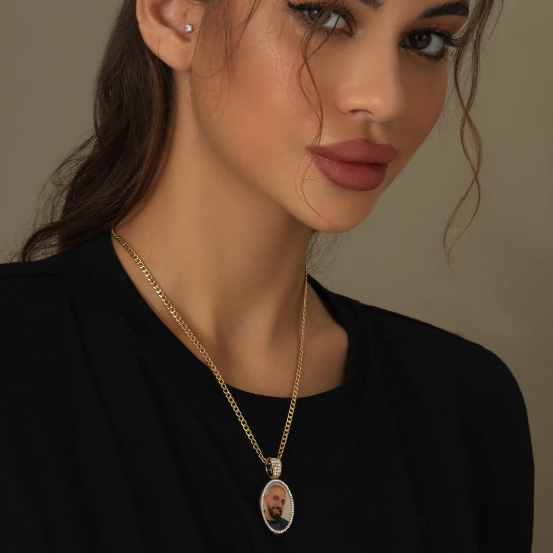 Iced Photo Pendant w/ Cuban Chain - Image 9