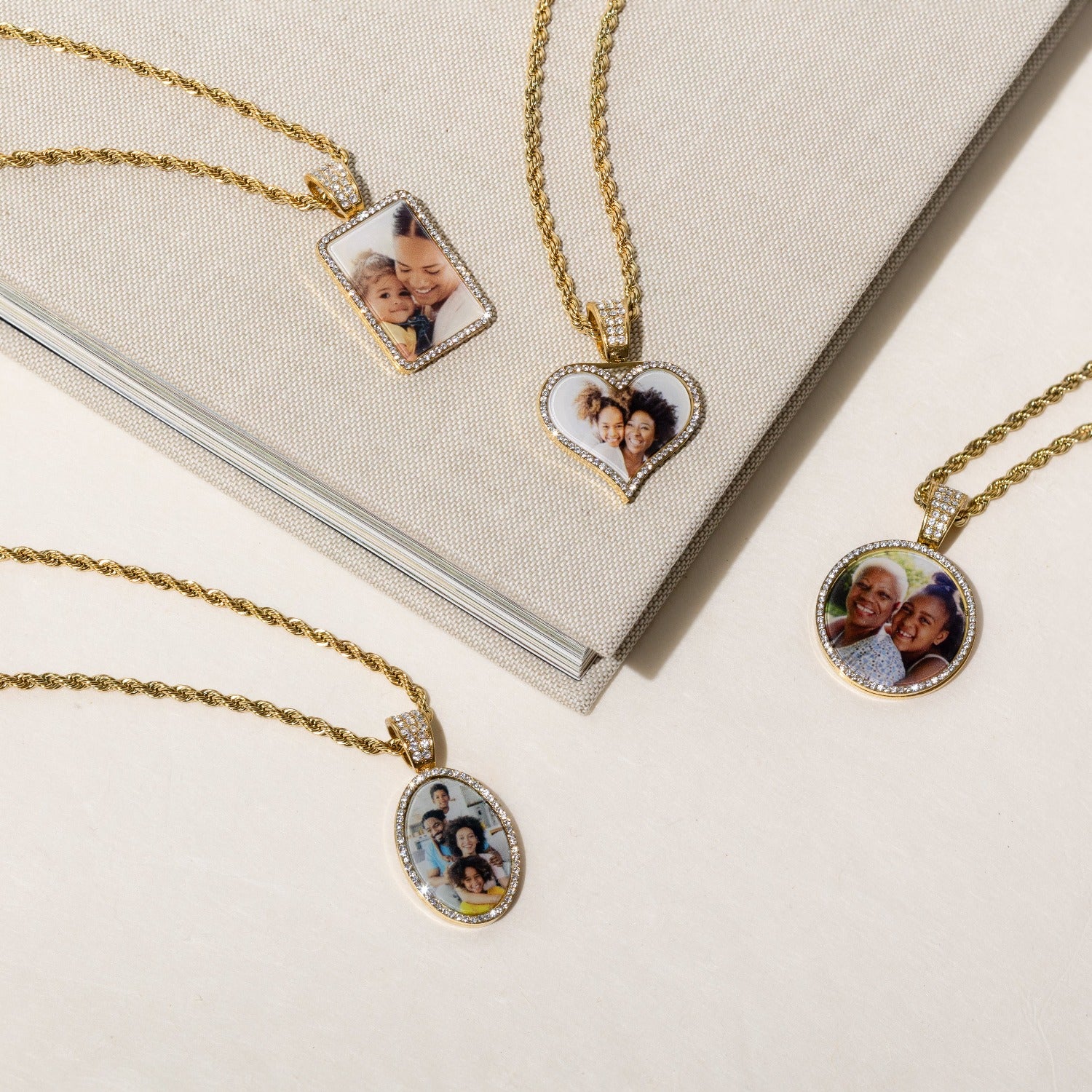 Iced Photo Pendant w/ Rope Chain - Image 10