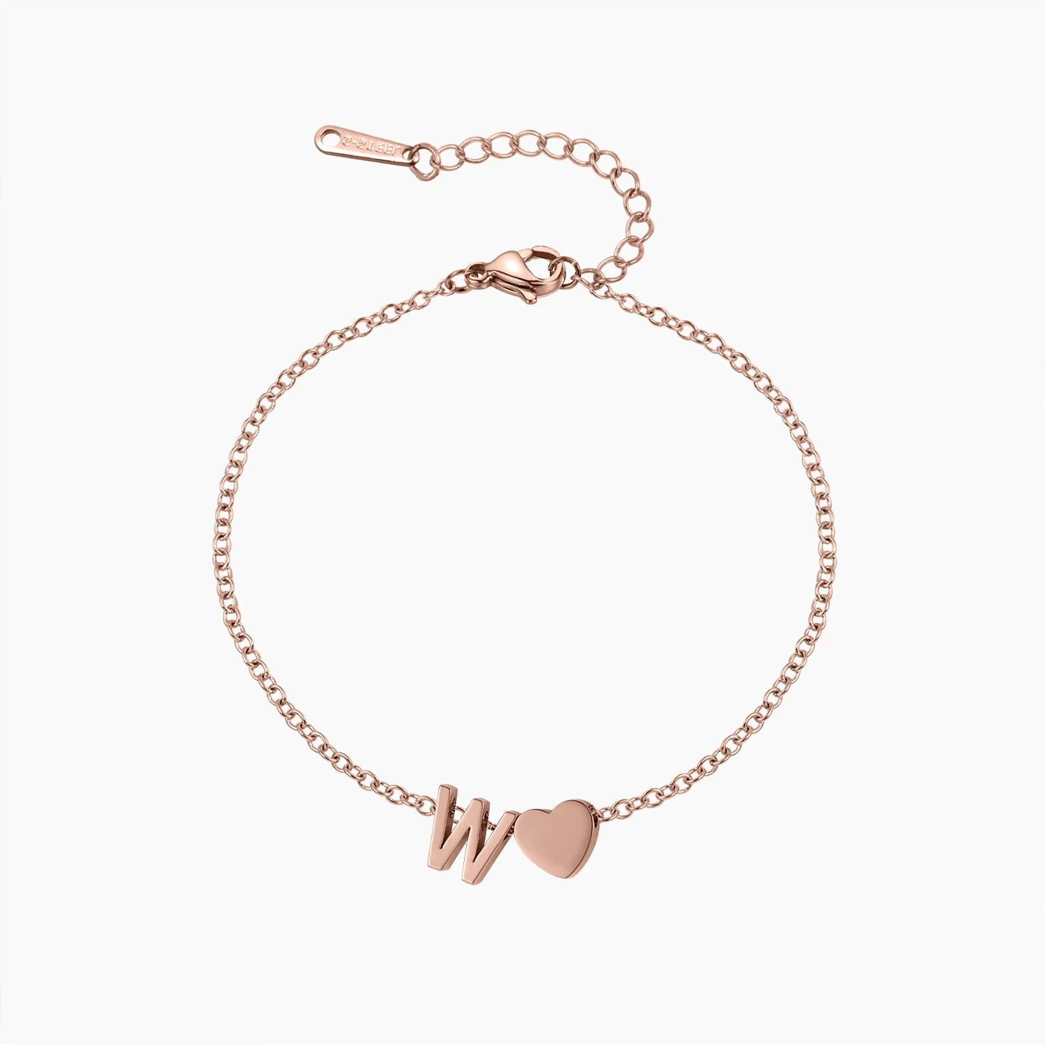 Letter Heart Anklet - Image 6