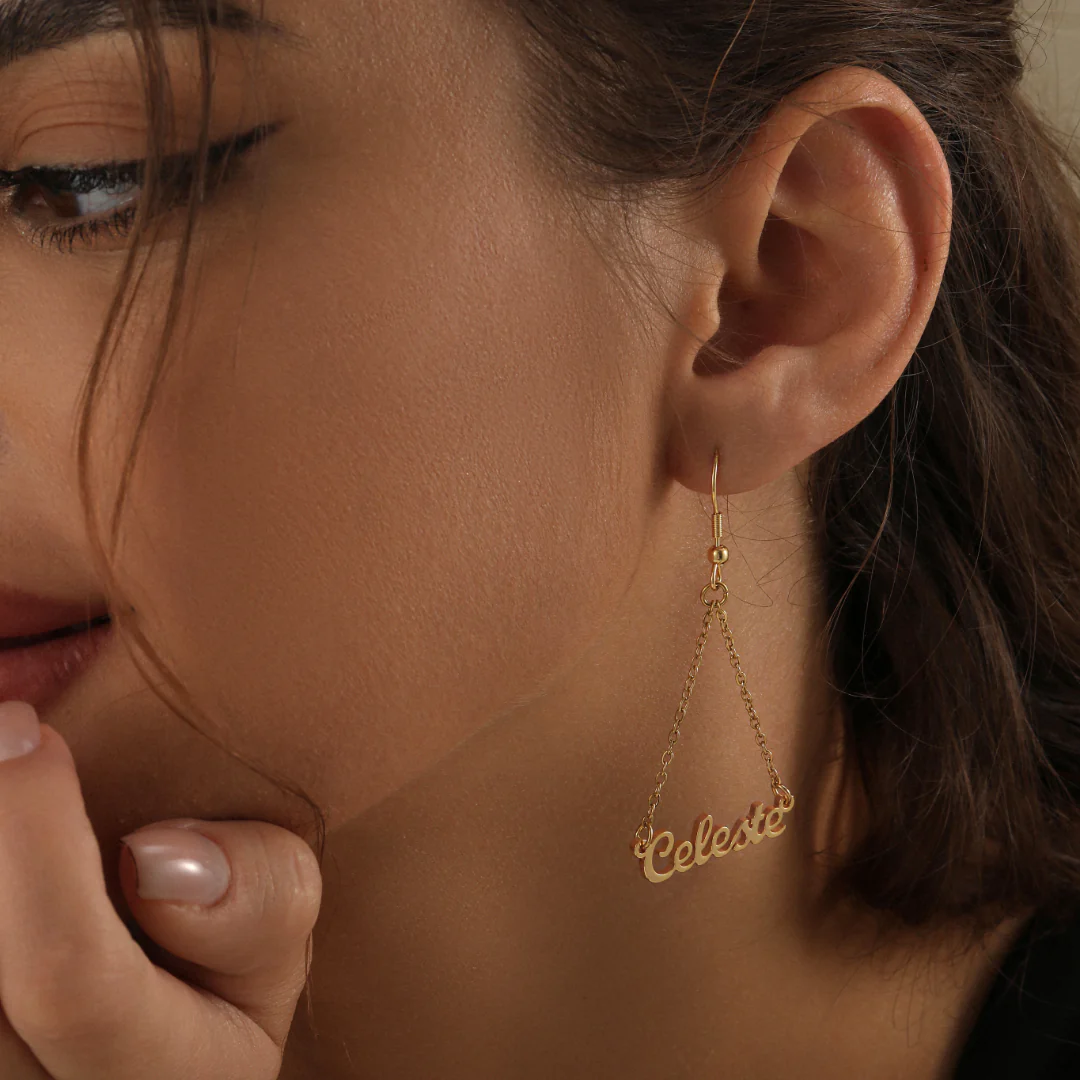 Name Dangle Earrings - Image 3