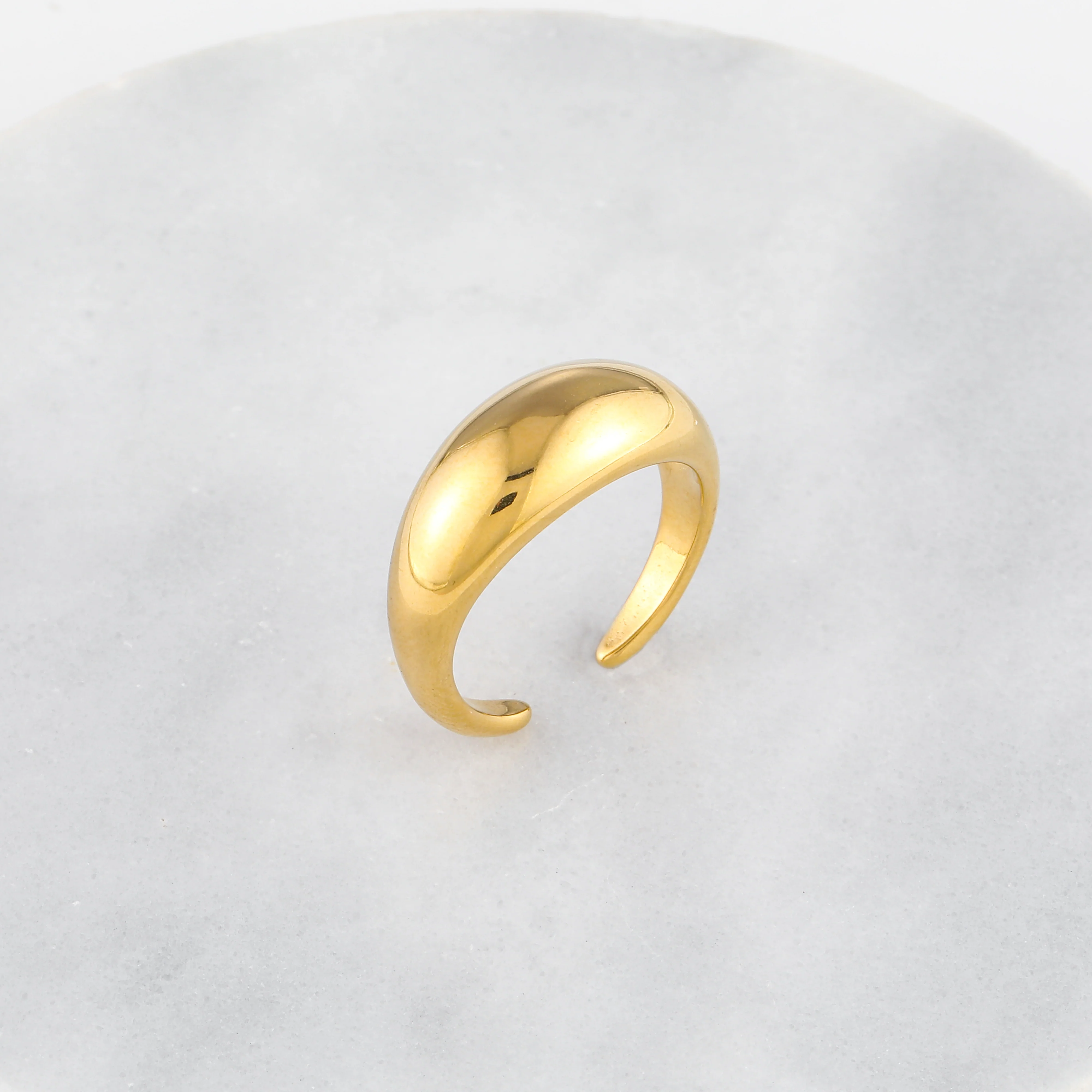 Slim Bold Dome Ring - Image 3
