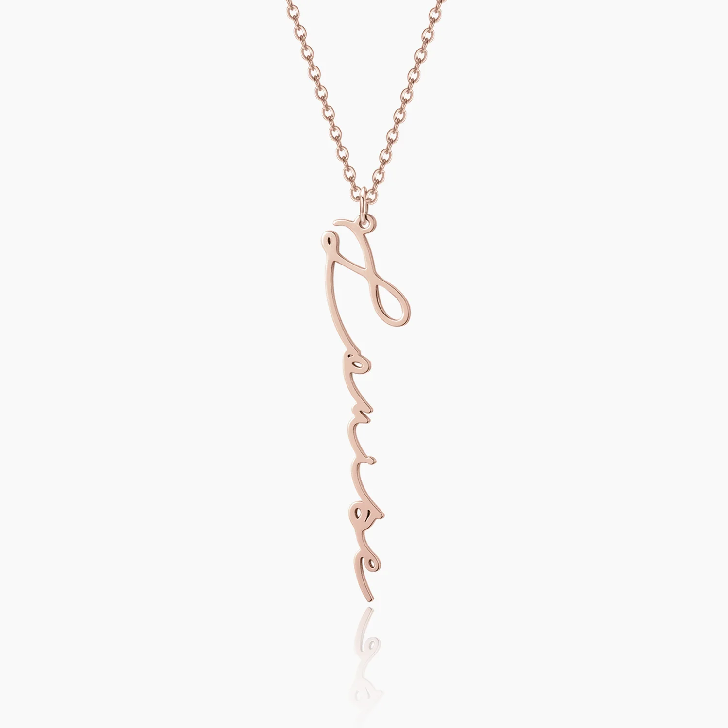 Vertical Script Name Necklace - Image 7