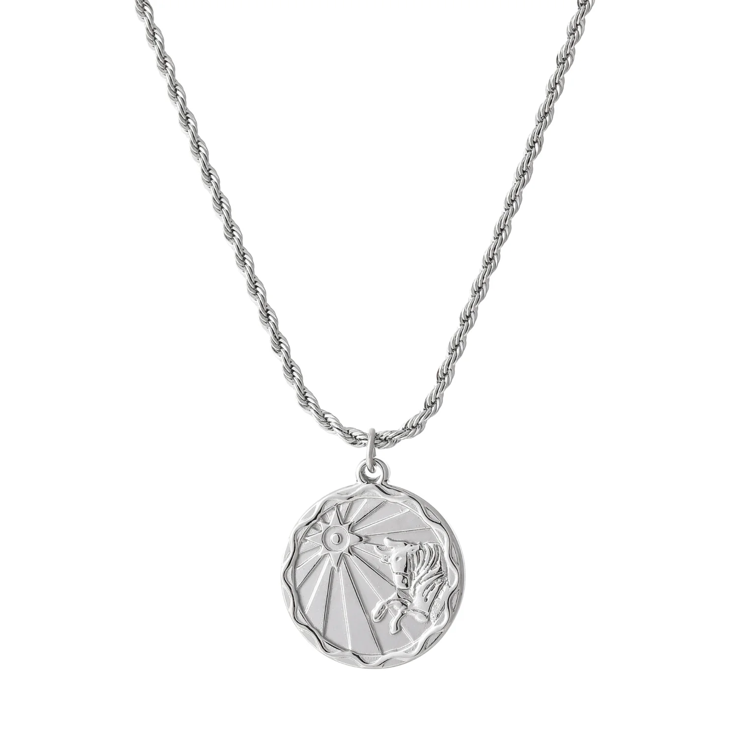 Zodiac Coin Necklace w/ Rope Chain - Image 11