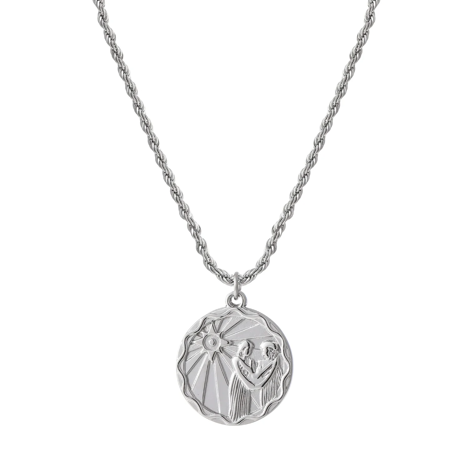 Zodiac Coin Necklace w/ Rope Chain - Image 13