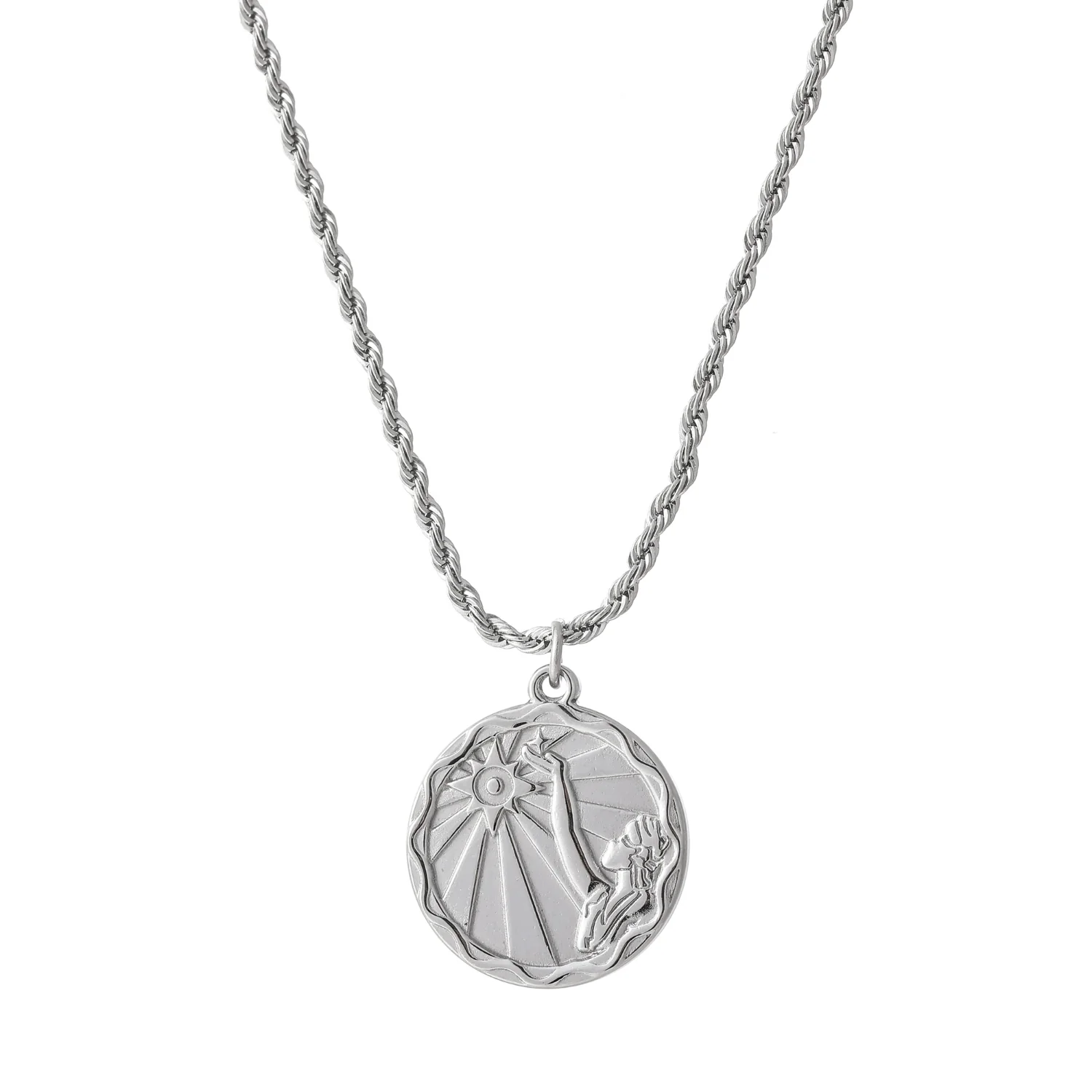 Zodiac Coin Necklace w/ Rope Chain - Image 19