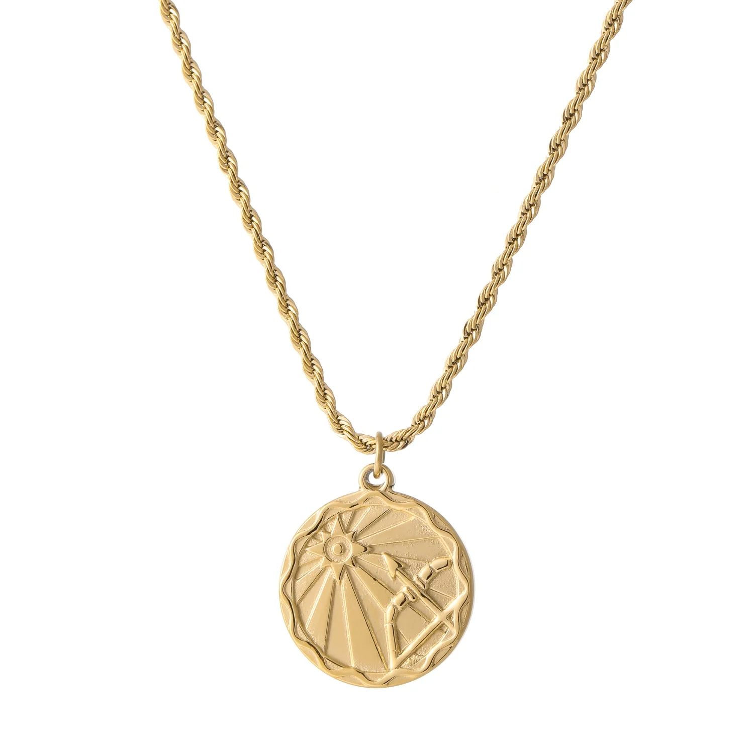 Zodiac Coin Necklace w/ Rope Chain - Image 24